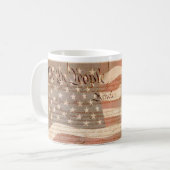 愛国的な憲法とアメリカ国旗 コーヒーマグカップ (正面左)