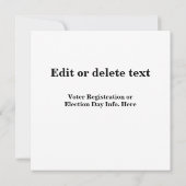 愛国的な投票登録をカスタマイズする 招待状 (裏面)