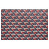 愛国的な抽象芸術アメリカ国旗のコラージュ ファブリック (ファットクウォーター)