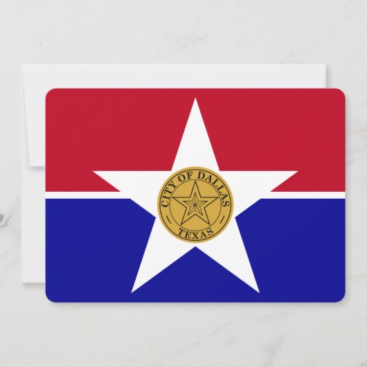 愛国的な招待状とダラス国旗 招待状 (正面)