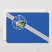 愛国的な招待状　ラスベガスの旗付き 招待状 (裏面)