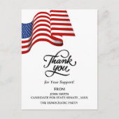 愛国的な政治キャンペーン選挙感謝 ポストカード (正面)