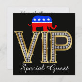 愛国的な政治共和党招待状- SRF 招待状 (正面/裏面)