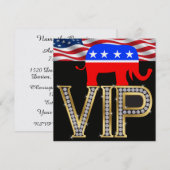 愛国的な政治共和党招待状- SRF 招待状 (正面/裏面)