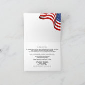 愛国的な政治運動のイベントまたは貢献者 サンキューカード (内部)