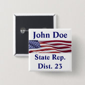 愛国的な政治運動 缶バッジ (正面&裏面)