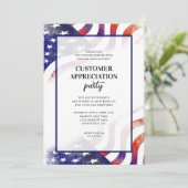 愛国的な旗の顧客感謝パーティー 招待状 (スタンド正面)