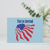 愛国的な旗 国際独立記念日パーティー 招待状 (スタンド正面)