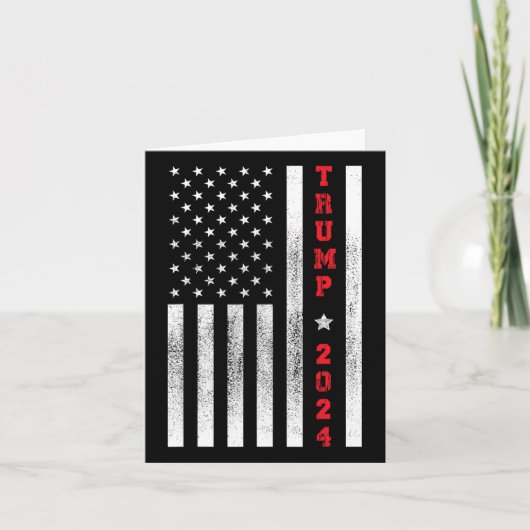 愛国的な旗 4th of July トランプ 2024  カード (正面)