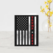 愛国的な旗 4th of July トランプ 2024  カード (黄色い花)