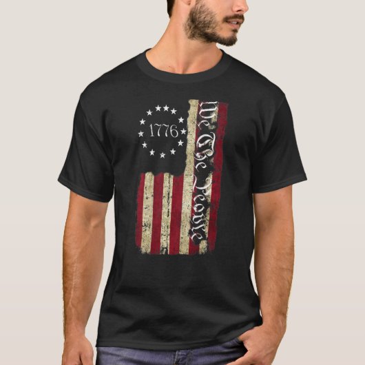 愛国的な日1776我々はアメリカの人々の便秘 Tシャツ (正面)