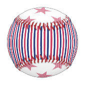 愛国的な星とストライプのネーム入り 全米の子供たちに楽しい 野球ボール (正面)