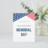 愛国的な星とストライプのメモリアルデー ポストカード (スタンド正面)