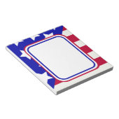 愛国的な星とストライプの写真フレーム ノートパッド (アングル)