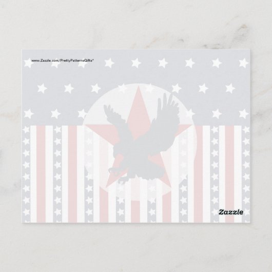 愛国的な星とストライプはげ鷲アメリカ ポストカード (裏面)