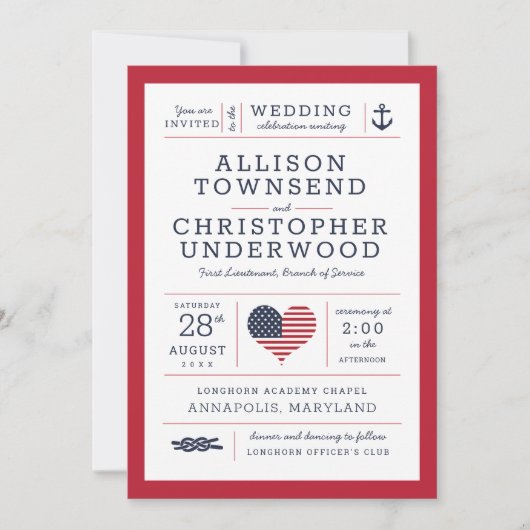 愛国的な星とストライプ航海の軍隊 案内状 (正面)