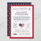 愛国的な星とストライプ航海の軍隊 案内状 (正面/裏面)