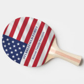 愛国的な星とストライプ赤い青の白の家族 卓球ラケット (横)