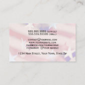 愛国的な星とストライプ透かしシンプルの 名刺 (裏面)