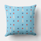 愛国的な星とリボンのクッション枕 クッション (裏面)