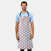 愛国的な星と縞模様 エプロン (着用した状態)