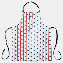 愛国的な星と縞模様 エプロン