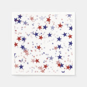 愛国的な星のパターン アメリカ独立記念日 スタンダードカクテルナプキン (正面)