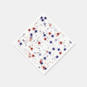 愛国的な星のパターン アメリカ独立記念日 スタンダードカクテルナプキン (角)
