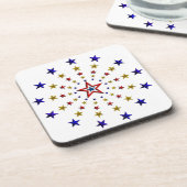 愛国的な星のパターン コースター (左側)