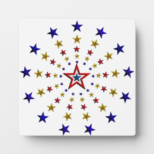 愛国的な星のパターン フォトプラーク (正面)