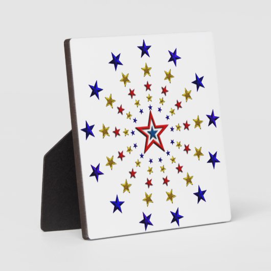 愛国的な星のパターン フォトプラーク (正面)