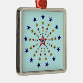 愛国的な星のパターン メタルオーナメント (右)