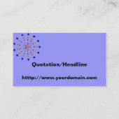 愛国的な星のパターン 名刺 (裏面)