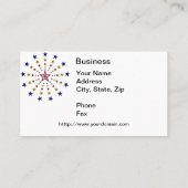 愛国的な星のパターン 名刺 (裏面)