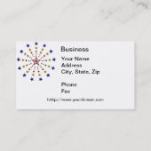 愛国的な星のパターン 名刺 (裏面)