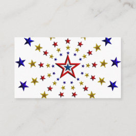 愛国的な星のパターン 名刺