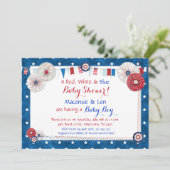 愛国的な星のベビーシャワー招待状 - カントリー 招待状 (スタンド正面)