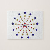 愛国的な星の模様 ジグソーパズル (横)