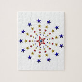愛国的な星の模様 ジグソーパズル (縦)