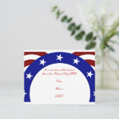 愛国的な星の輪メモリアルデー ポストカード (スタンド正面)