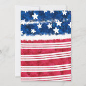 愛国的な星条旗の七月四日パーティー 招待状 (裏面)