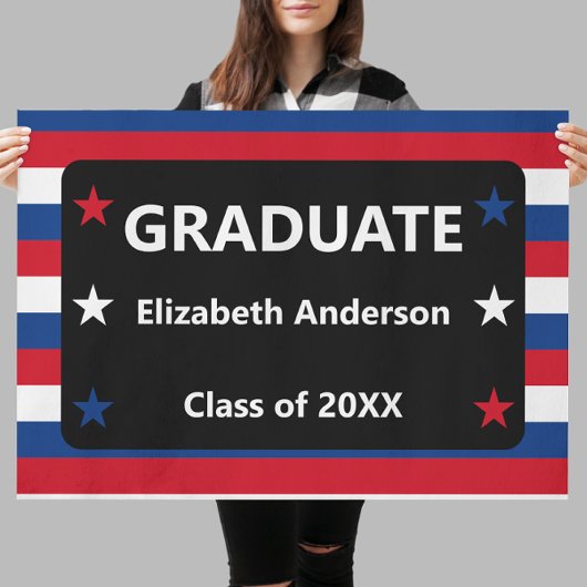 愛国的な星条旗の卒業式 ポスター