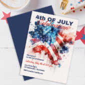 愛国的な星条旗 4日7月 お祝い 招待状