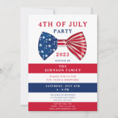 愛国的な星条旗 4th of July 招待状 (正面)