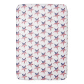 愛国的な星赤白と青のシール バスマット (正面縦)