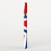 愛国的な星赤白と青カラフル iPhoneケース (右側)