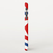 愛国的な星赤白と青カラフル iPhoneケース (左側)