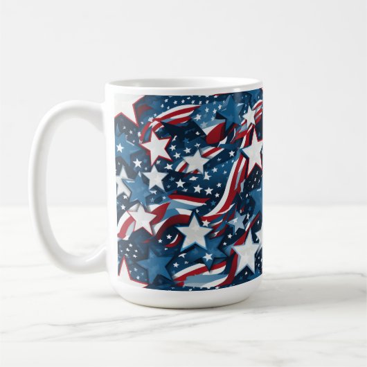 愛国的な星 コーヒーマグカップ (左)