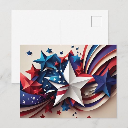 愛国的な星 ポストカード (正面/裏面)