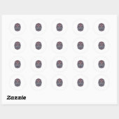 愛国的な春の庭ベクターグラフィックTシャツ ラウンドシール (シート)